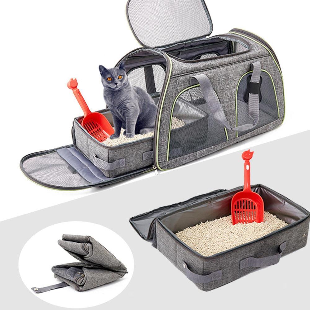 Foldable Cat Litter Box with Shovel - Portable and ConvenientCat Litter BoxBravo Pets