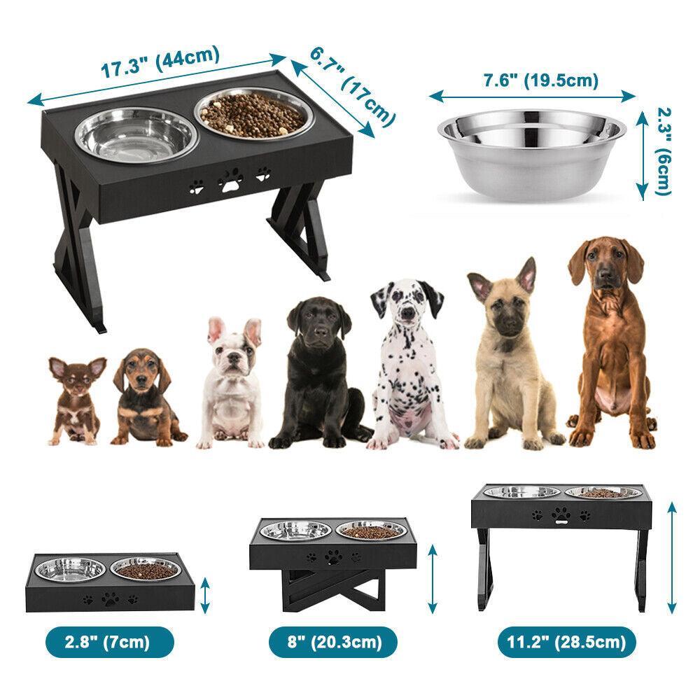 Adjustable Elevated Dog Feeder – Ergonomic Raised Pet Bowls for Small, Medium & Large DogsPet Food/Water BowlBravo Pets