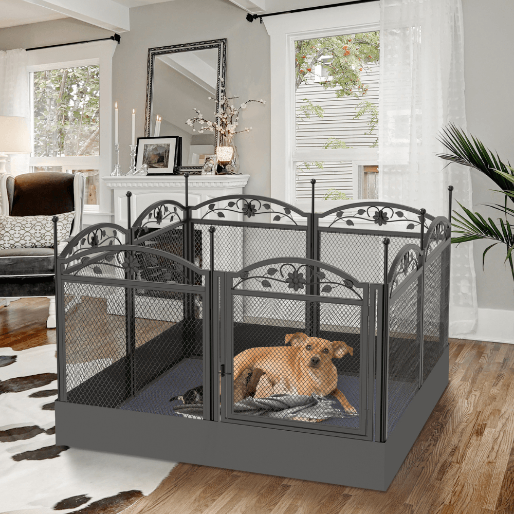 Detachable Dog Playpen Fence Puppy Kennel Cage with Waterproof Fertility PadPet EnclosureBravo Pets