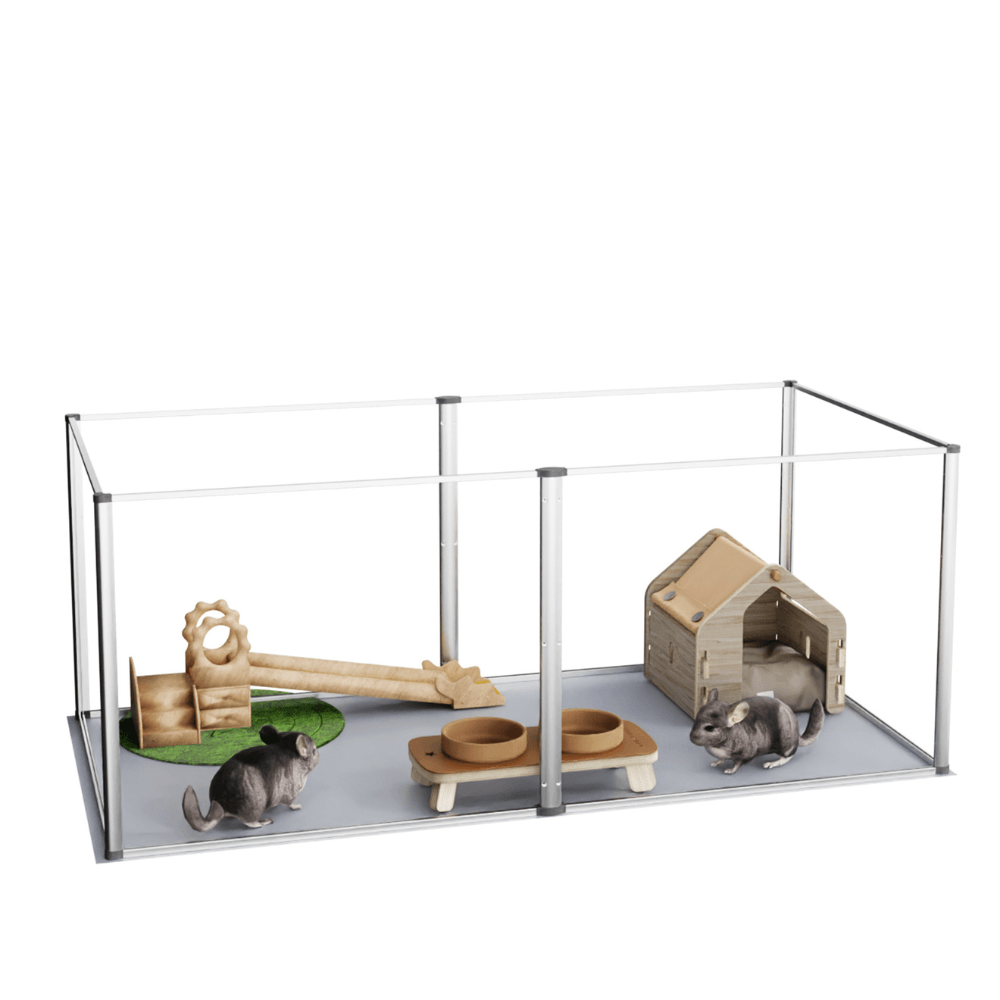 6 Panels Acrylic Pet Dog Playpen Puppy Crate Kennel Fence with Waterproof PadPet EnclosureBravo Pets
