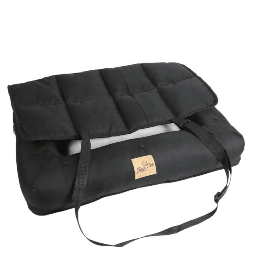 Car Seat Bed Waterproof Pet Cushion Mat with Removable Cover and Safety BeltPet Car CarrierBravo Pets