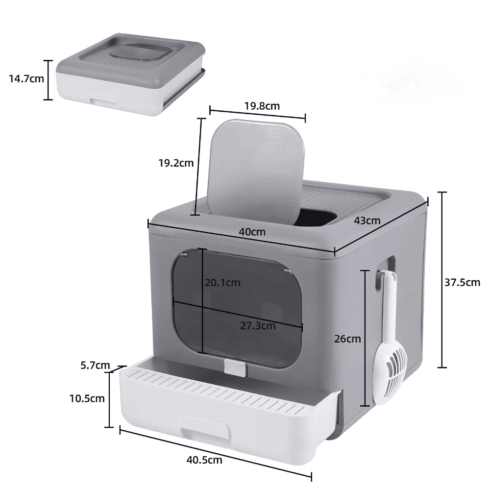 Sleek and Practical Cat Litter Box with Detachable DesignCat Litter BoxBravo Pets