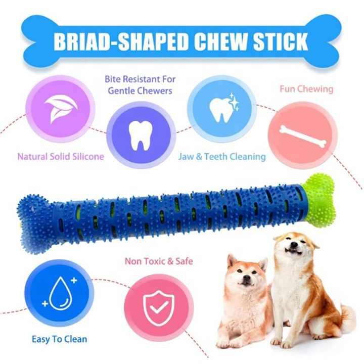 Pet - Safe Dog Chew Brush Toy – Dental Cleaning & Gum MassageDog ToyBravo Pets
