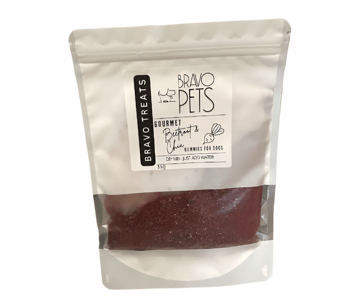 Gourmet Beetroot & Chia DIY Gummies Mix - 30g - Includes Disposable Piping BagDog TreatsBravo Pets