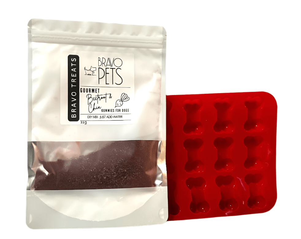 Gourmet Beetroot & Chia DIY Gummies Mix - 30g - Includes Disposable Piping BagDog TreatsBravo Pets