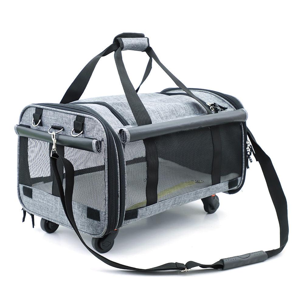 Travel Pet Carrier Bag with Wheels – 3 - in - 1 Portable & Expandable Design for Cats & Small DogsPet CarrierBravo Pets