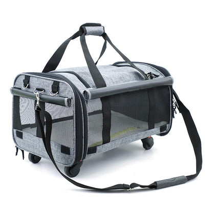 Travel Pet Carrier Bag with Wheels – 3 - in - 1 Portable & Expandable Design for Cats & Small DogsPet CarrierBravo Pets