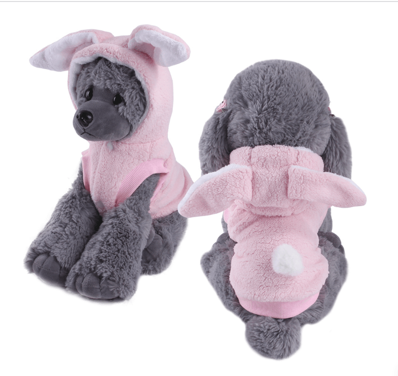 Adorable Plush Animal - Themed Pet Jumpsuit – Cosy & Warm Coral Fleece Dog OutfitDog ApparelBravo Pets