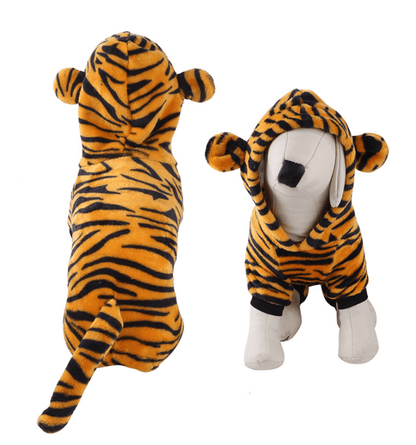 Adorable Plush Animal - Themed Pet Jumpsuit – Cosy & Warm Coral Fleece Dog OutfitDog ApparelBravo Pets