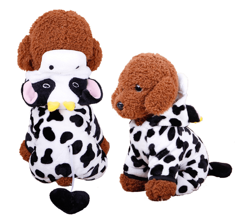 Adorable Plush Animal - Themed Pet Jumpsuit – Cosy & Warm Coral Fleece Dog OutfitDog ApparelBravo Pets