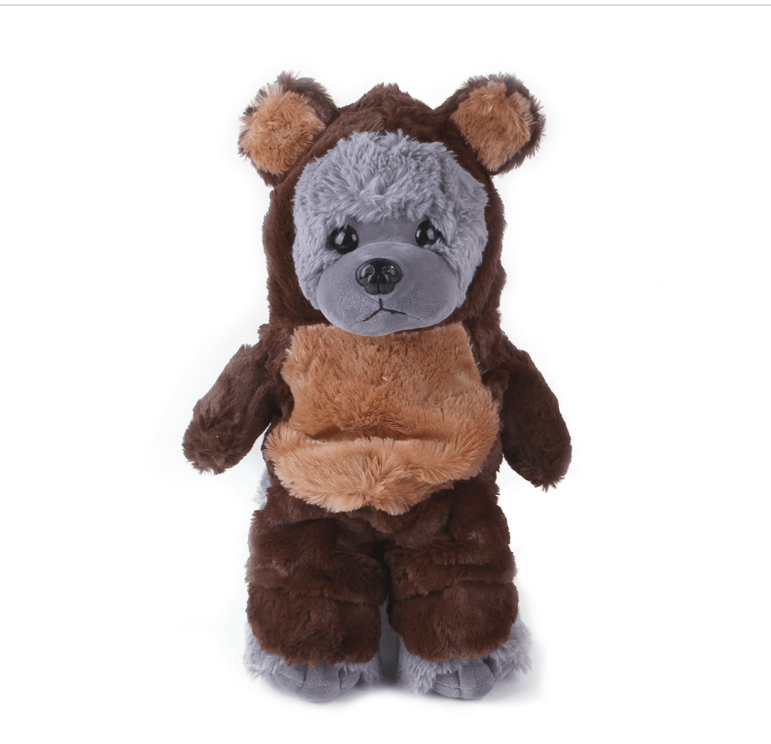 Adorable Plush Animal - Themed Pet Jumpsuit – Cosy & Warm Coral Fleece Dog OutfitDog ApparelBravo Pets
