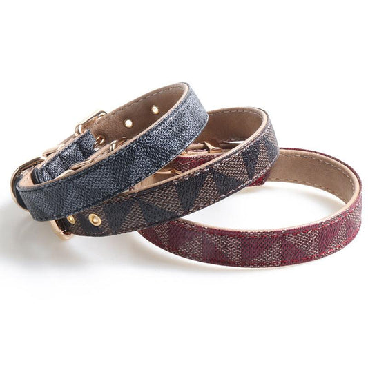 Elegant PU Leather Dog Collar – Adjustable & Fashionable Pet CollarDog CollarBravo Pets