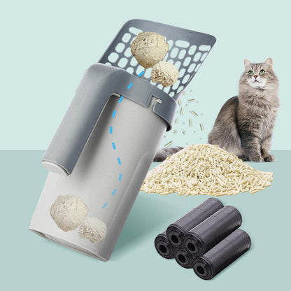 Self - Cleaning Cat Litter Shovel Scoop with Refill BagCat Litter ShovelBravo Pets