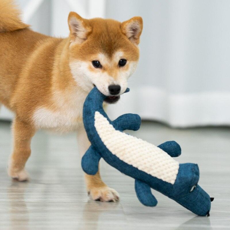 Interactive Plush Alligator Chew Toy for DogsDog ToyBravo Pets