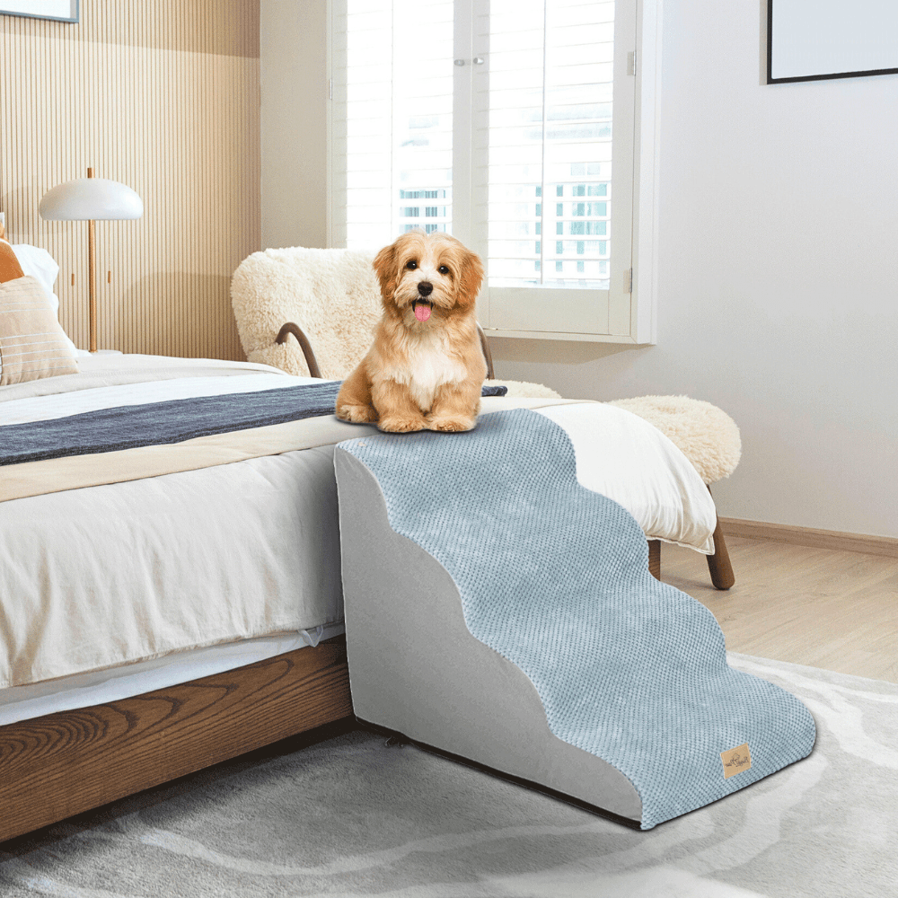 4 - Tier Foam Dog Steps Pet Stairs Ramp for Beds and CouchesPet StepsBravo Pets