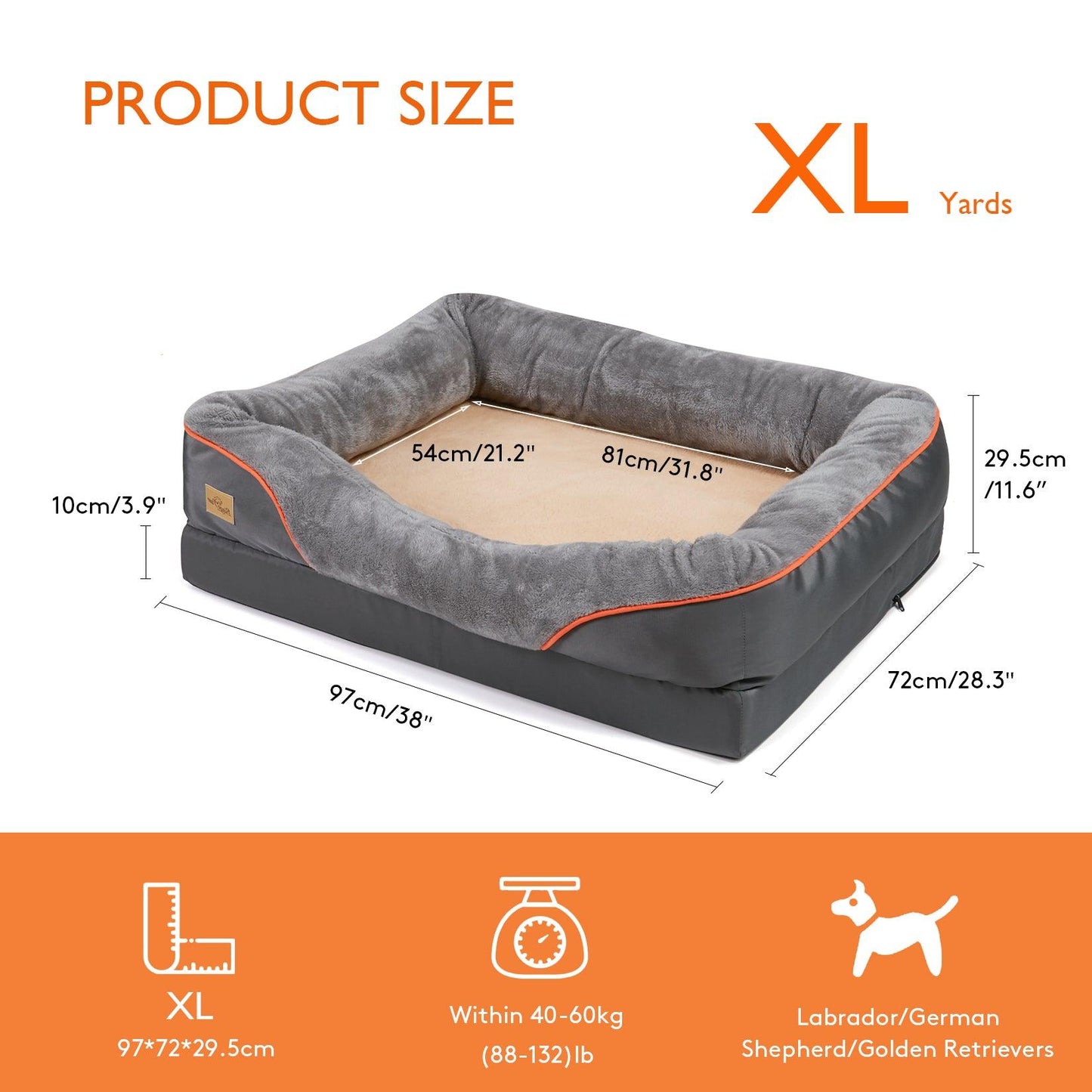 Orthopedic Dog Bed Elevated Cushion Warm Waterproof MattressDog BedBravo Pets