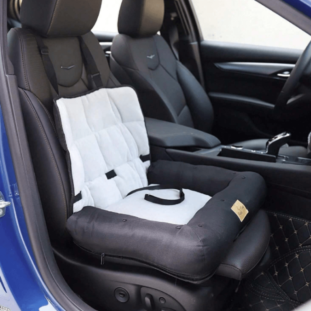 Car Seat Bed Waterproof Pet Cushion Mat with Removable Cover and Safety BeltPet Car CarrierBravo Pets