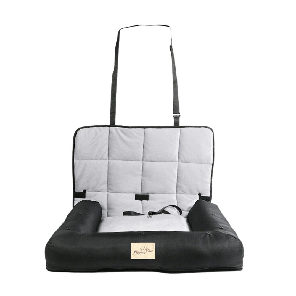 Car Seat Bed Waterproof Pet Cushion Mat with Removable Cover and Safety BeltPet Car CarrierBravo Pets
