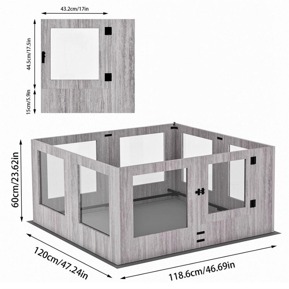 Premium Pet Whelping Box with Waterproof Fertility PadPet EnclosureBravo Pets