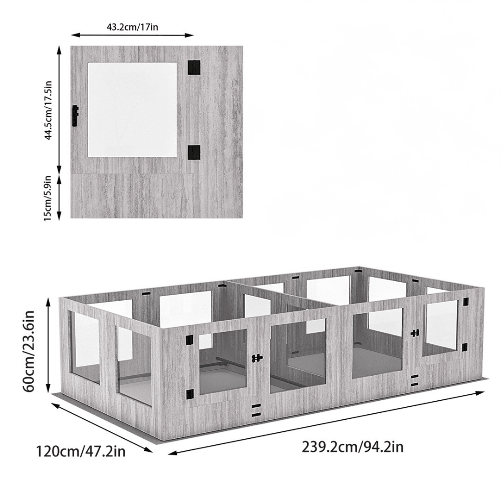 Premium Pet Whelping Box with Waterproof Fertility PadPet EnclosureBravo Pets