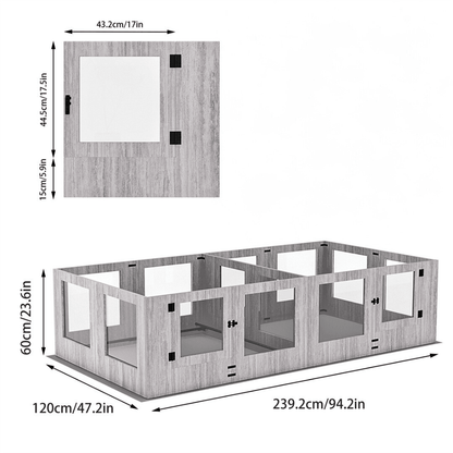 Premium Pet Whelping Box with Waterproof Fertility PadPet EnclosureBravo Pets