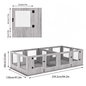 Premium Pet Whelping Box with Waterproof Fertility PadPet EnclosureBravo Pets