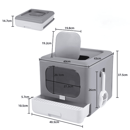 Sleek and Practical Cat Litter Box with Detachable DesignCat Litter BoxBravo Pets