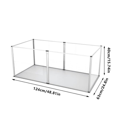 Premium Clear Acrylic Pet Whelping Pen with Waterproof Floor PadPet EnclosureBravo Pets