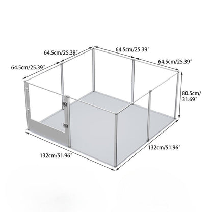Premium Clear Acrylic Pet Whelping Pen with Waterproof Floor PadPet EnclosureBravo Pets