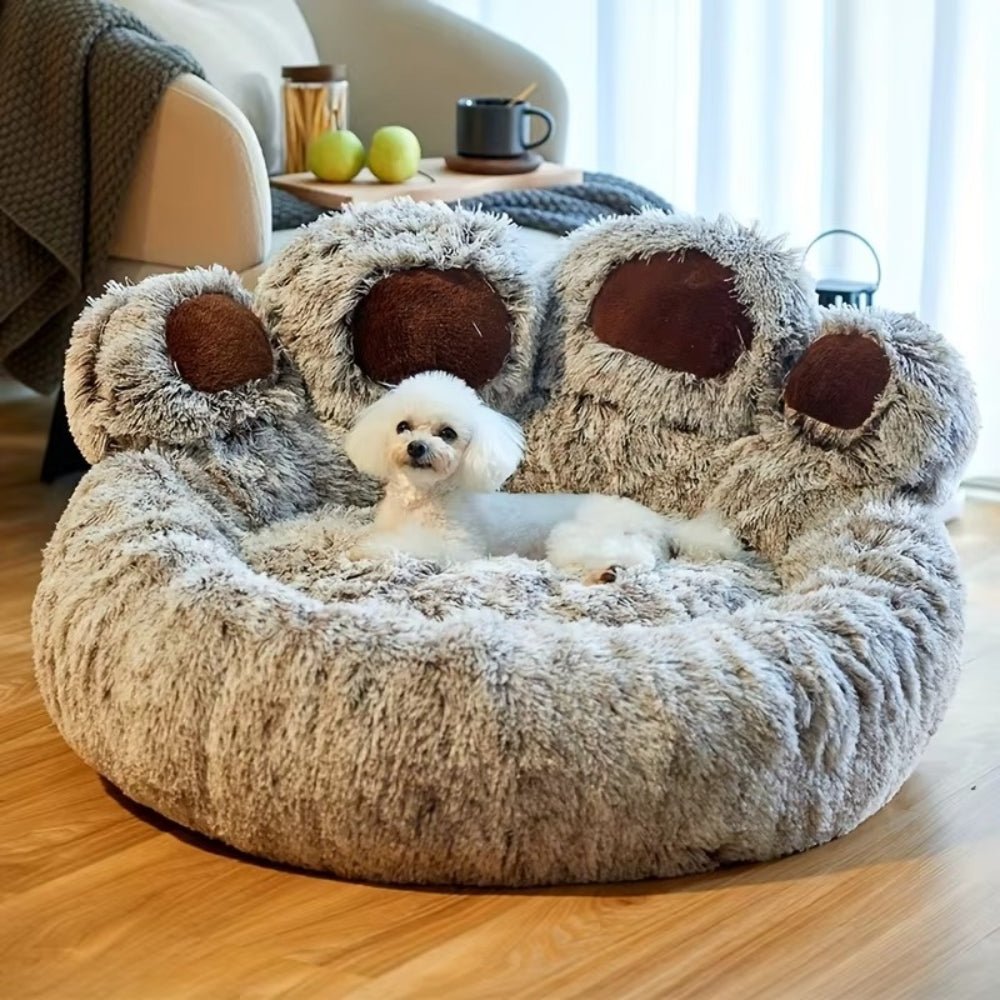 Fluffy Plush Dog Bed Paw BedGeneral ProductBravo Pets