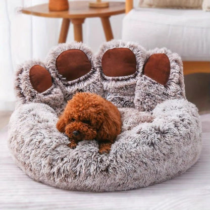 Fluffy Plush Dog Bed Paw BedGeneral ProductBravo Pets