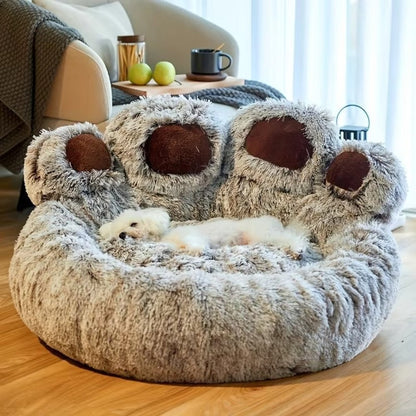Fluffy Plush Dog Bed Paw BedGeneral ProductBravo Pets
