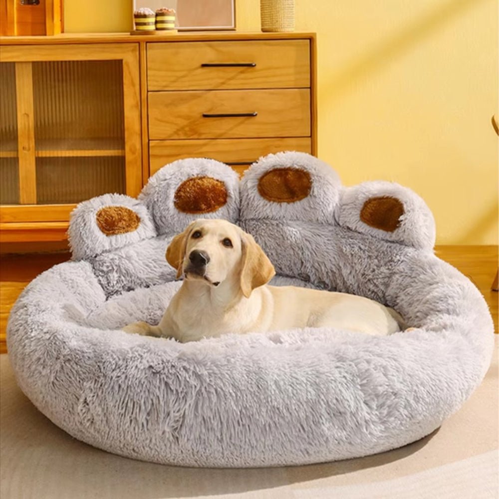 Fluffy Plush Dog Bed Paw BedGeneral ProductBravo Pets