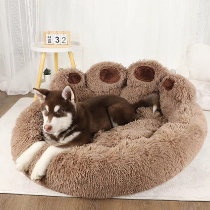 Fluffy Plush Dog Bed Paw BedGeneral ProductBravo Pets