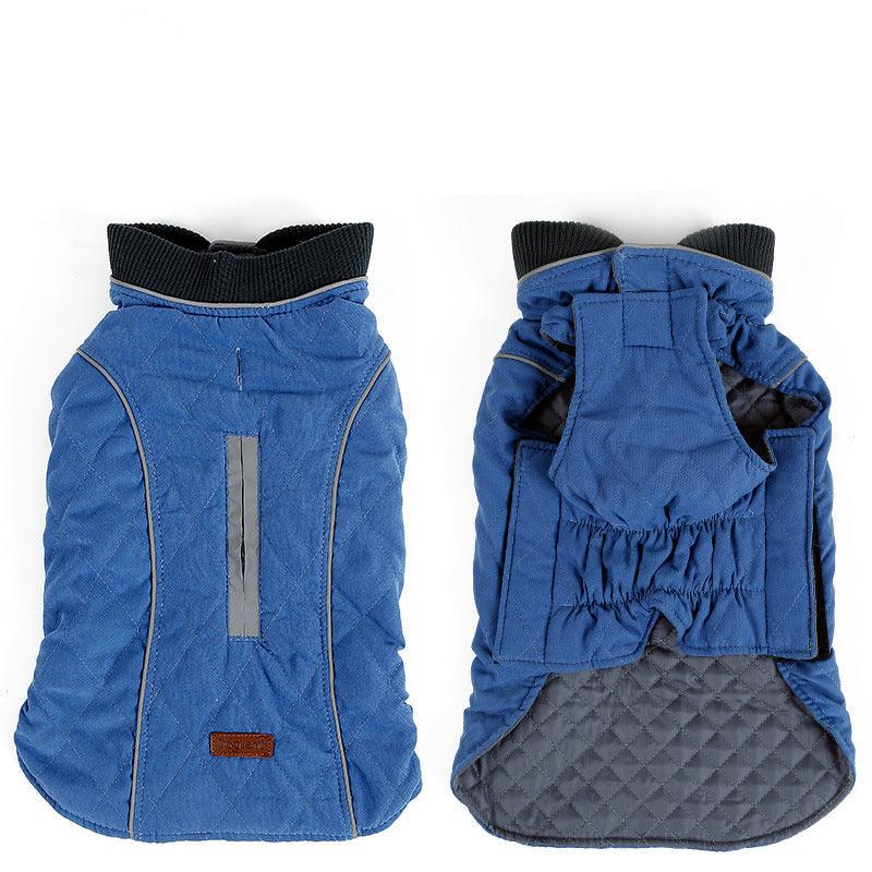 Warm Padded Dog Puffer Jacket with Reflective Stripes – All - Season Comfort & SafetyDog ApparelBravo Pets