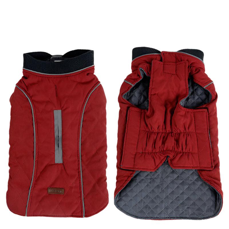 Warm Padded Dog Puffer Jacket with Reflective Stripes – All - Season Comfort & SafetyDog ApparelBravo Pets