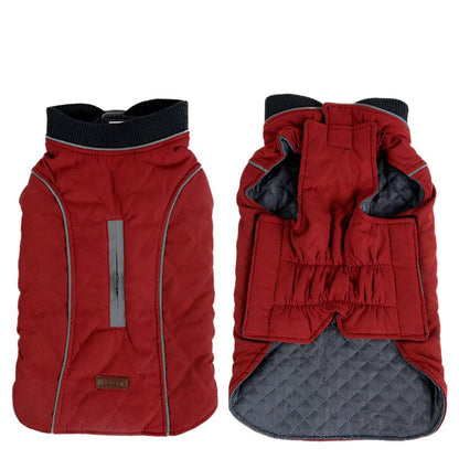 Warm Padded Dog Puffer Jacket with Reflective Stripes – All - Season Comfort & SafetyDog ApparelBravo Pets