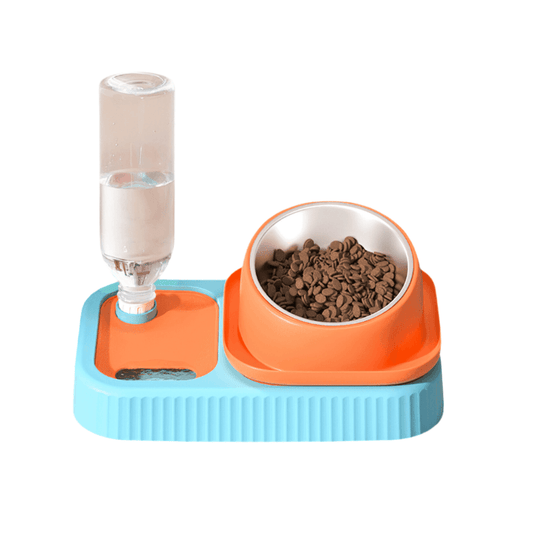 3 in 1 Pet Food Container with Automatic Drinking BottlePet Food/Water BowlBravo Pets