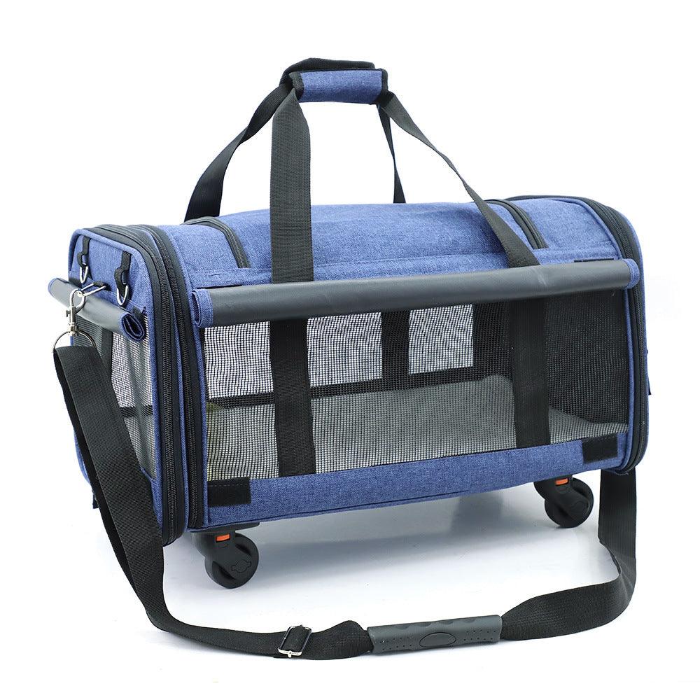 Travel Pet Carrier Bag with Wheels – 3 - in - 1 Portable & Expandable Design for Cats & Small DogsPet CarrierBravo Pets