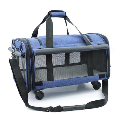 Travel Pet Carrier Bag with Wheels – 3 - in - 1 Portable & Expandable Design for Cats & Small DogsPet CarrierBravo Pets