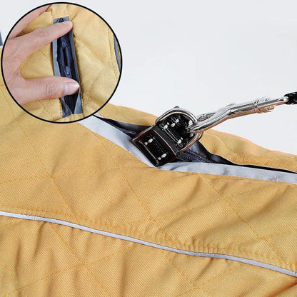 Warm Padded Dog Puffer Jacket with Reflective Stripes – All - Season Comfort & SafetyDog ApparelBravo Pets