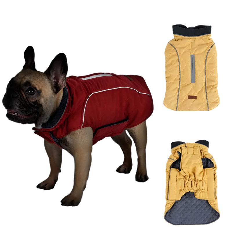 Warm Padded Dog Puffer Jacket with Reflective Stripes – All - Season Comfort & SafetyDog ApparelBravo Pets
