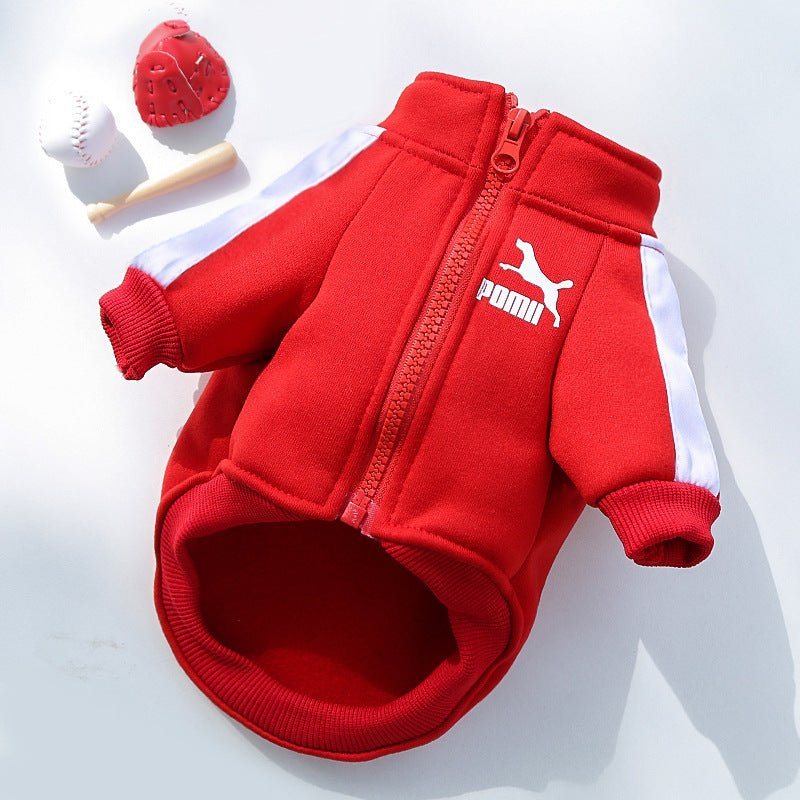 Sporty Dog Sweatshirt – Trendy Zip - Up Puma - Inspired JacketDog ApparelBravo Pets