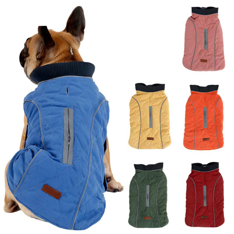 Warm Padded Dog Puffer Jacket with Reflective Stripes – All - Season Comfort & SafetyDog ApparelBravo Pets