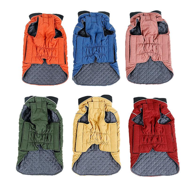 Warm Padded Dog Puffer Jacket with Reflective Stripes – All - Season Comfort & SafetyDog ApparelBravo Pets