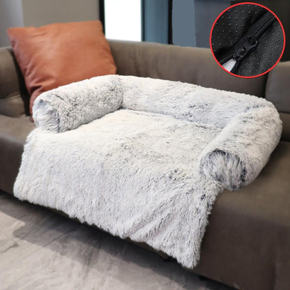 Calming Pet Bed – Fluffy Plush Dog Sofa Mat for Ultimate Comfort & Furniture ProtectionDog BedBravo Pets