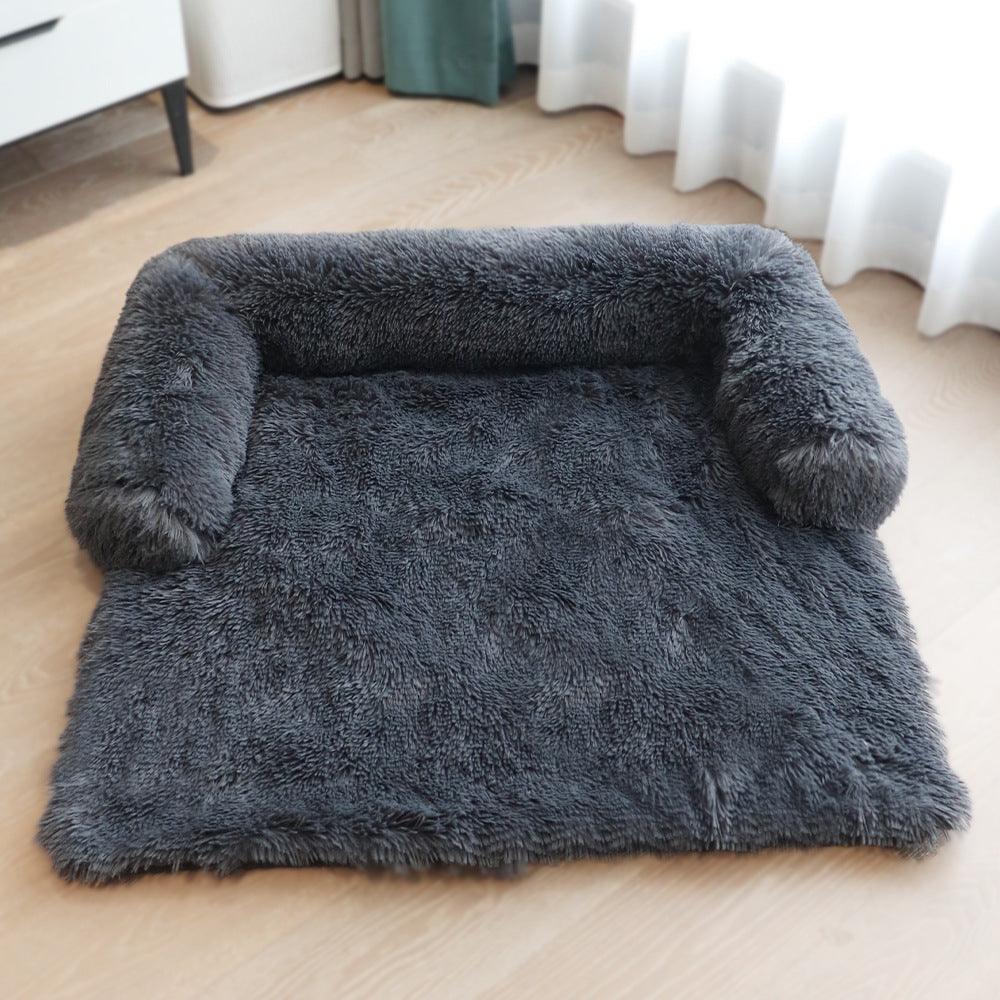 Calming Pet Bed – Fluffy Plush Dog Sofa Mat for Ultimate Comfort & Furniture ProtectionDog BedBravo Pets