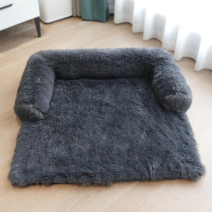 Calming Pet Bed – Fluffy Plush Dog Sofa Mat for Ultimate Comfort & Furniture ProtectionDog BedBravo Pets